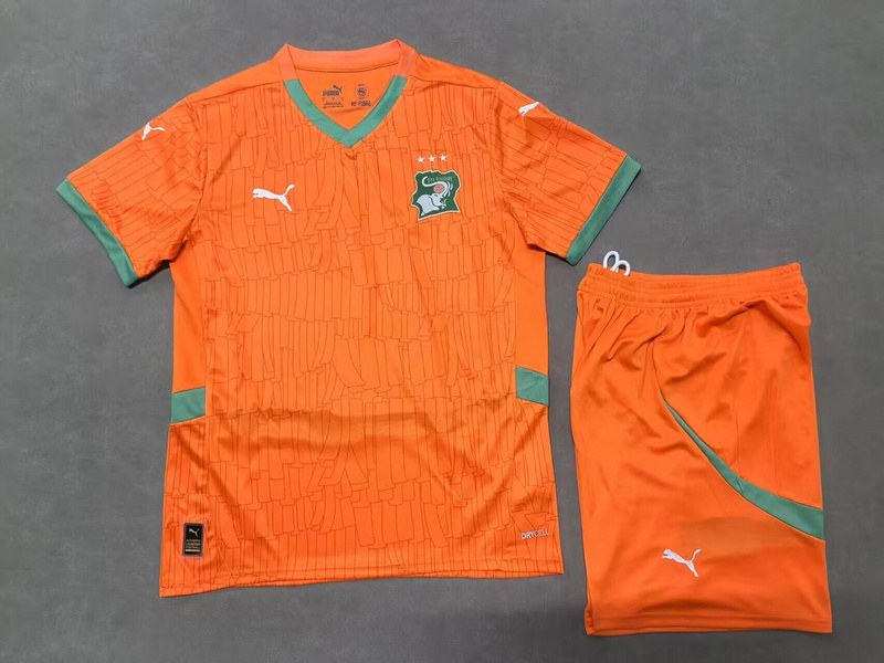 Ensemble de football enfant 25-26 Côte d’Ivoire orange