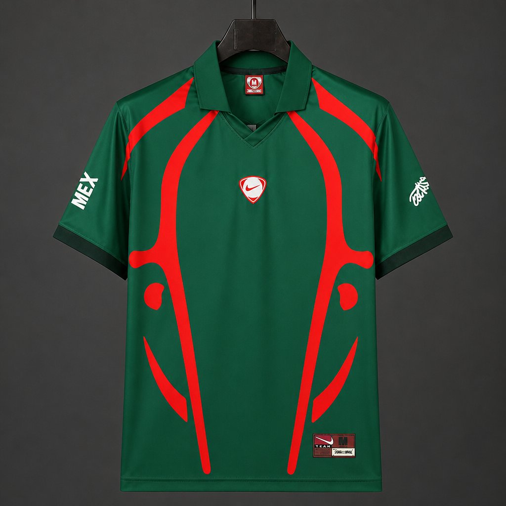 2026 Mexico x Travis Scott Cactus Jack Total 90 Retro Dark Green Soccer Jersey