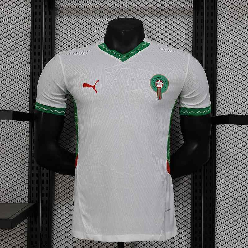 2025 Morocco away white player version jersey