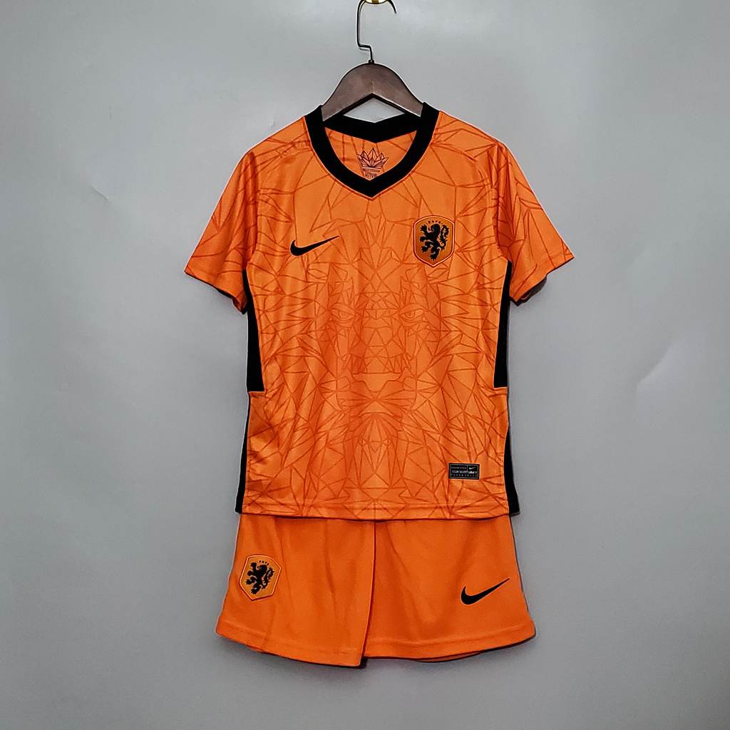 Ensemble de football enfant Pays-Bas orange — 2020 · Domicile