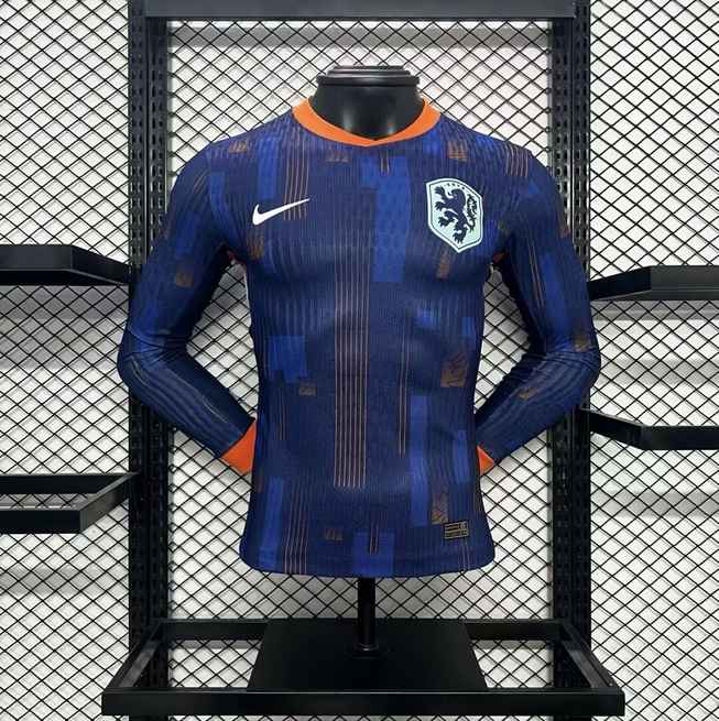 Maillot de football Pays-Bas — 2024 · Extérieur · Version joueur · Manches longues