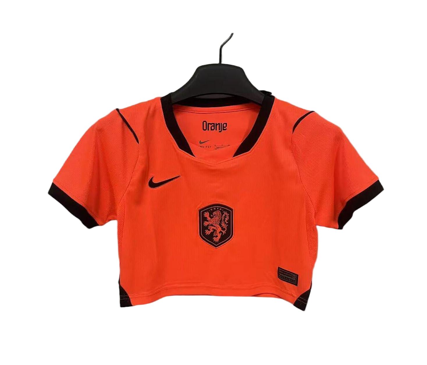 2026 femme Pays-Bas domicile haut court Coupe du monde
