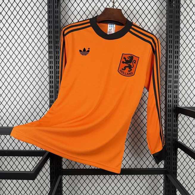 Maillot de football Pays-Bas — 1980 · Domicile · Rétro · Manches longues