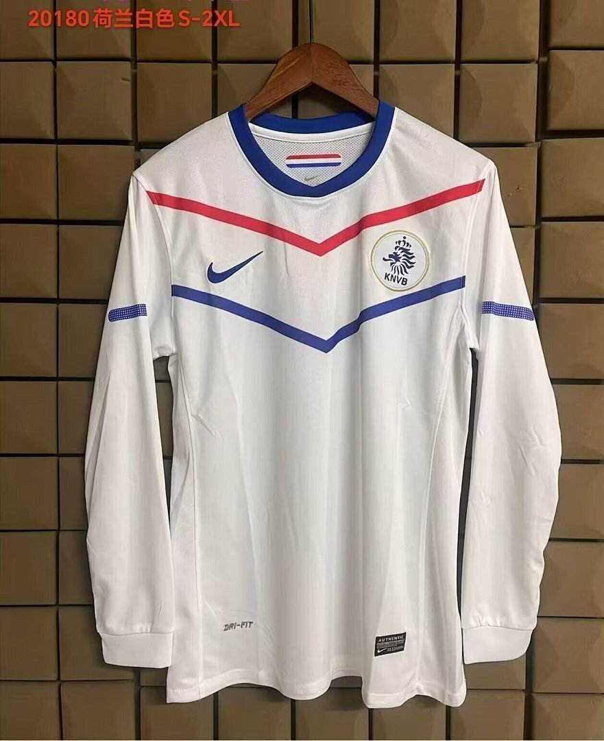 rétro Pays-Bas 2010 extérieur à manches longues S-XXL