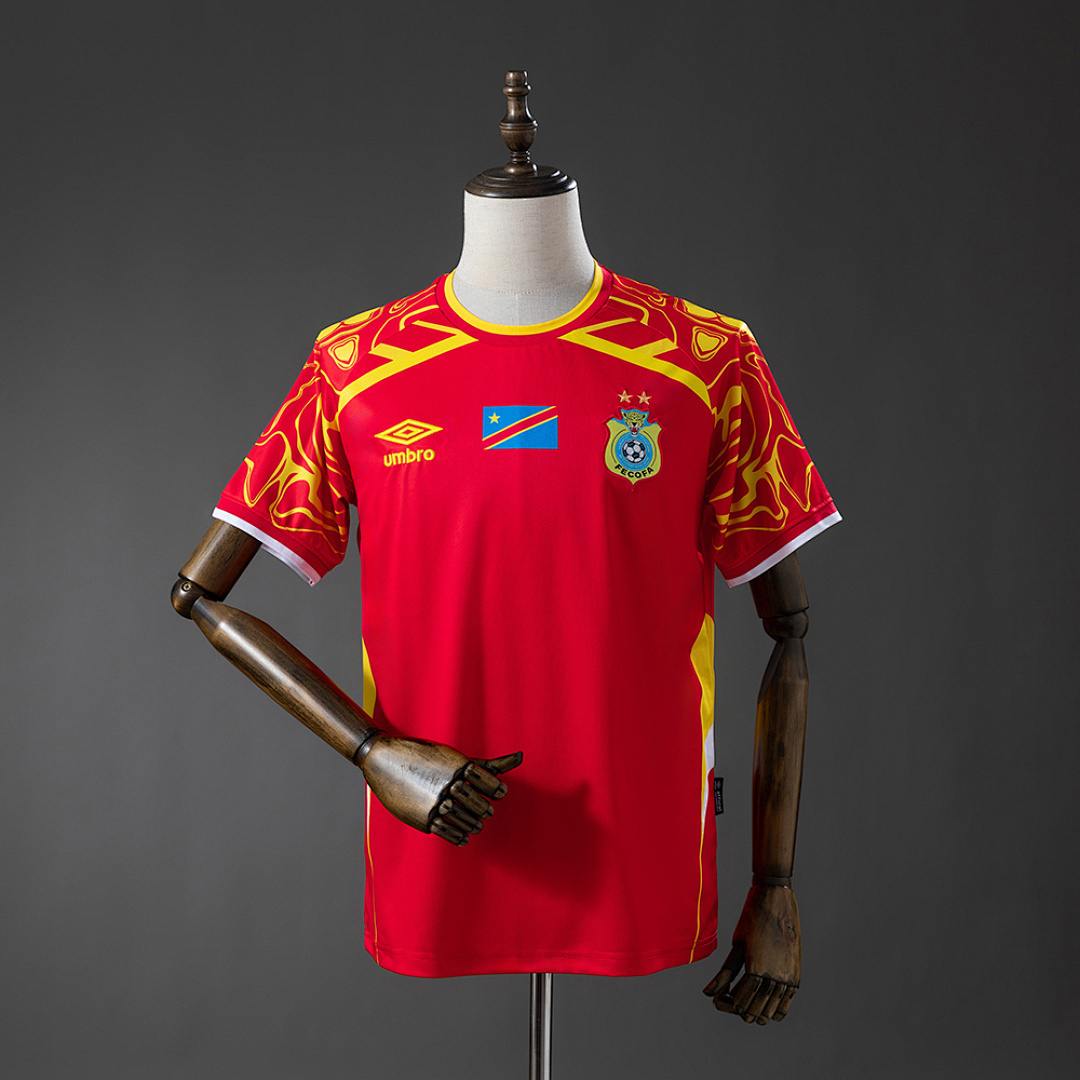 Maillot de football Congo rouge — 2026 · tailles S–4XL