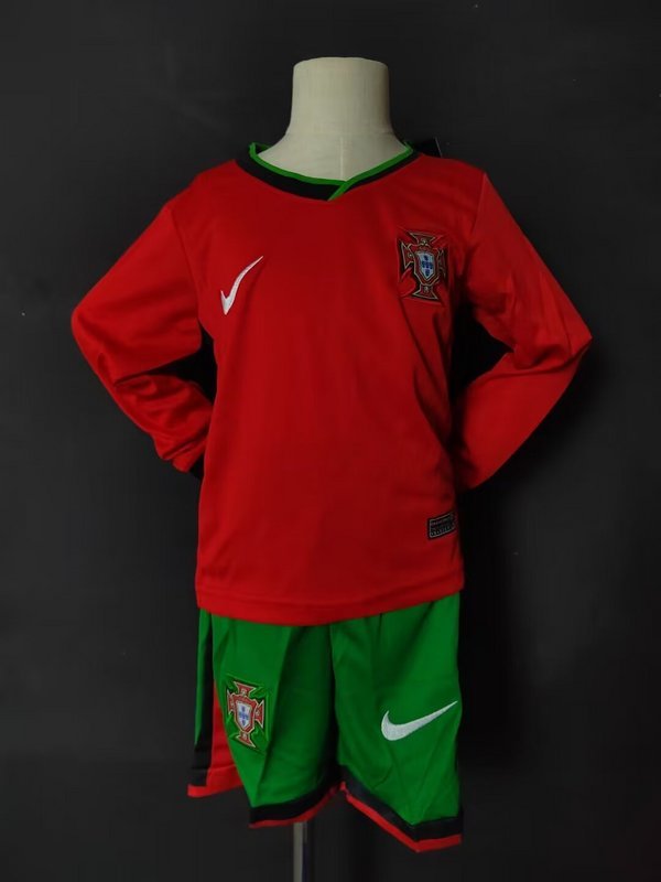 2024 Portugal home long sleeve kid kit