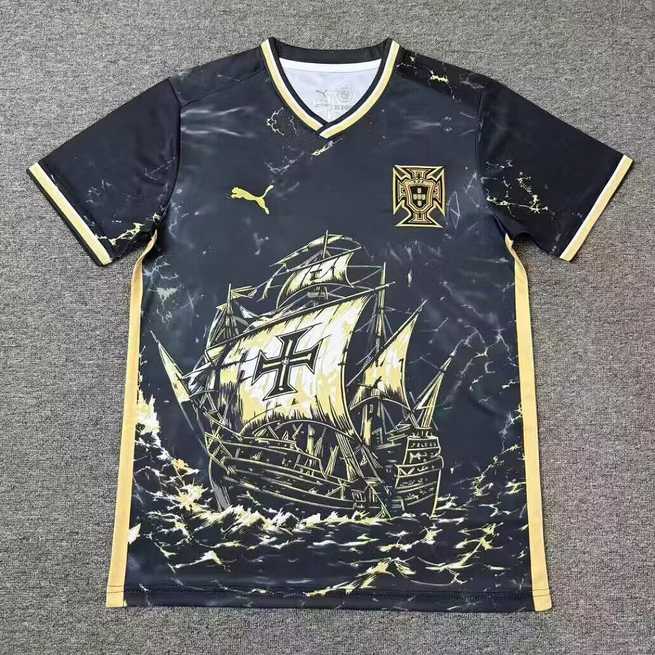 2026/27 Portugal Black Gold Sailboat Edition Soccer Jersey S-XXL