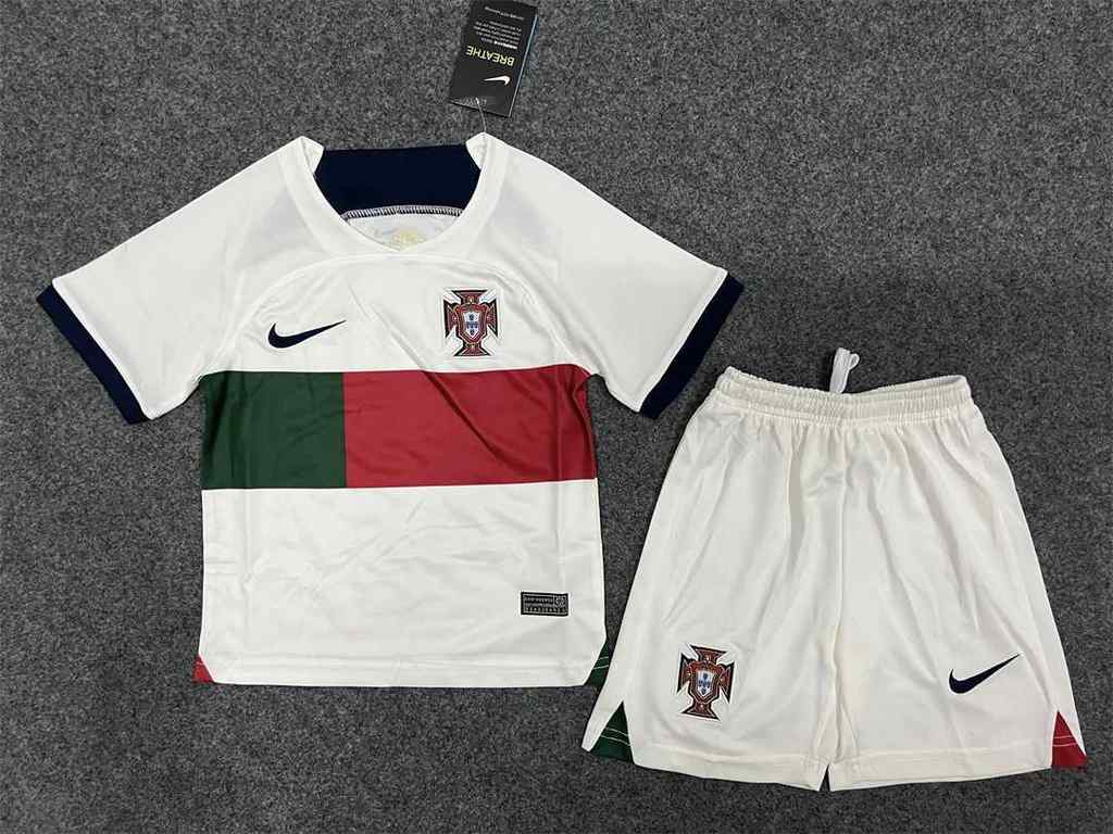 22-23 Portugal away kids kit