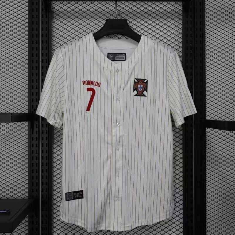 25-26 Portugal white baseball jersey