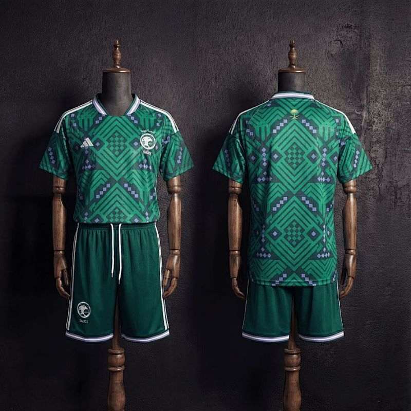 Ensemble de football enfant Saudi Araba Coupe du monde — 2026 · Domicile · tailles 16–28