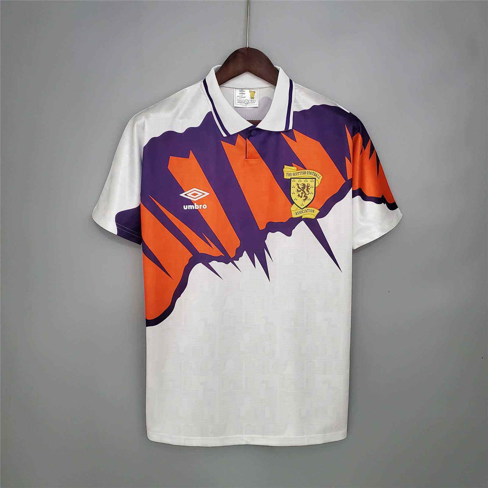 1991/93 Scotland away soccer jersey