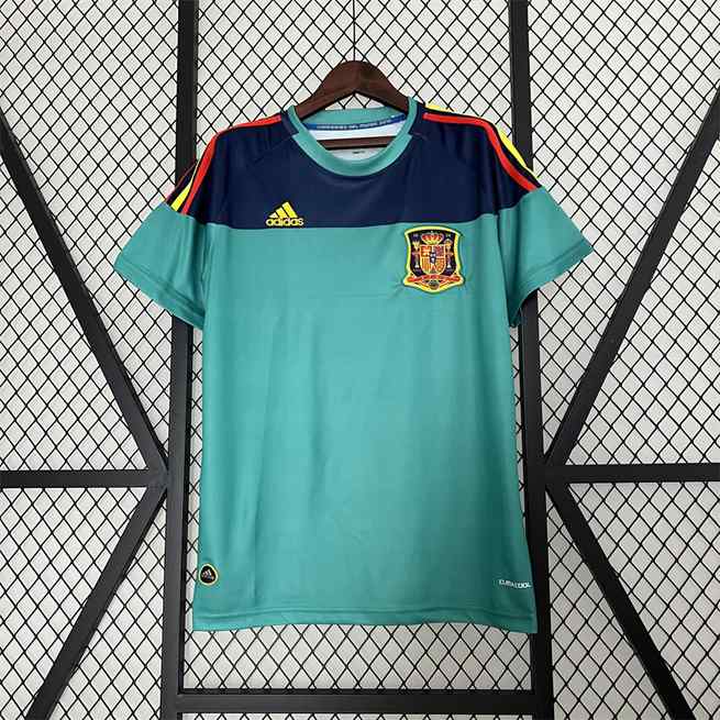 2010 Spain blue goalkeeper retro jersey