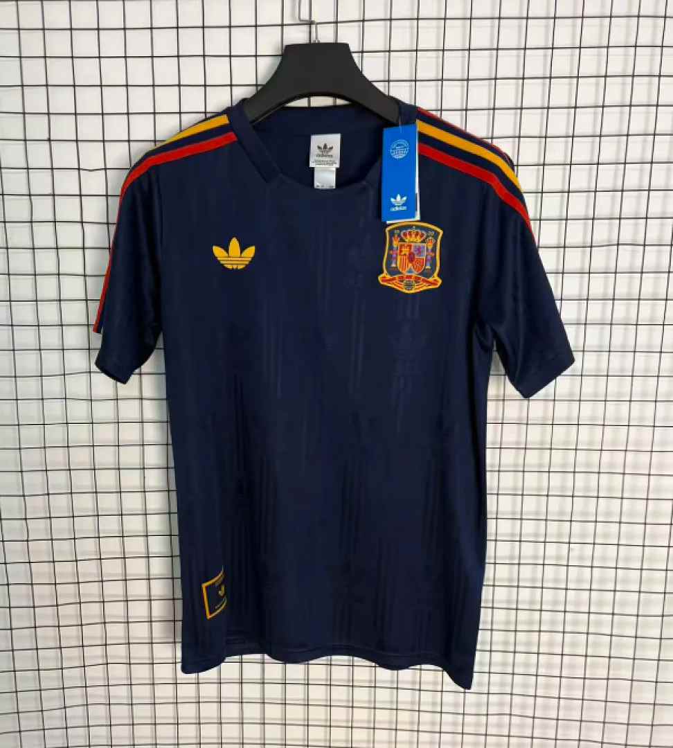 Maillot de football Espagne bleu foncé entraînement — 2026 · tailles S–4XL
