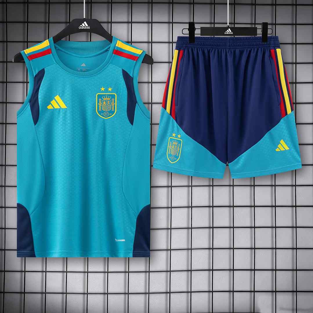 Débardeur Espagne Two Stars bleu — 2026 · tailles S–2XL