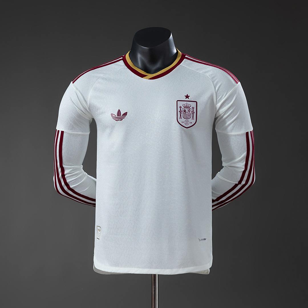 Maillot de football Espagne — 2026 · Extérieur · Version joueur · Manches longues · tailles S–4XL