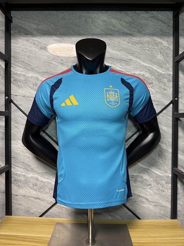 Maillot de football Espagne bleu ciel entraînement — 2026 · Version joueur