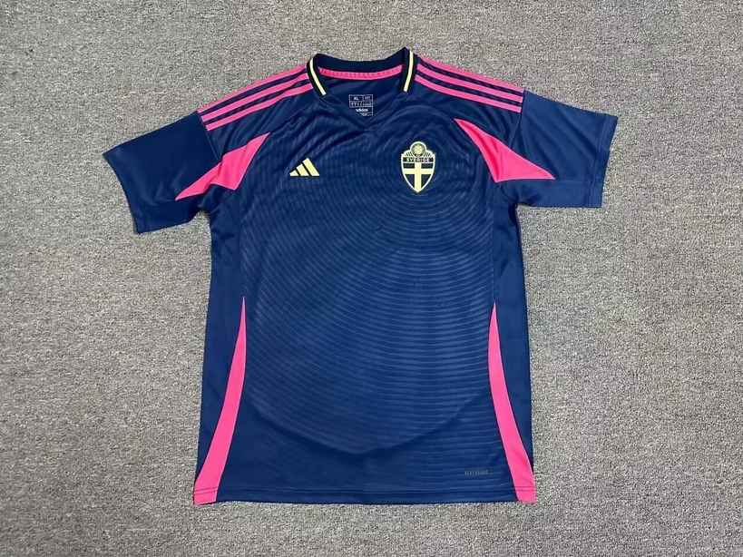 2024 Sweden away soccer jersey