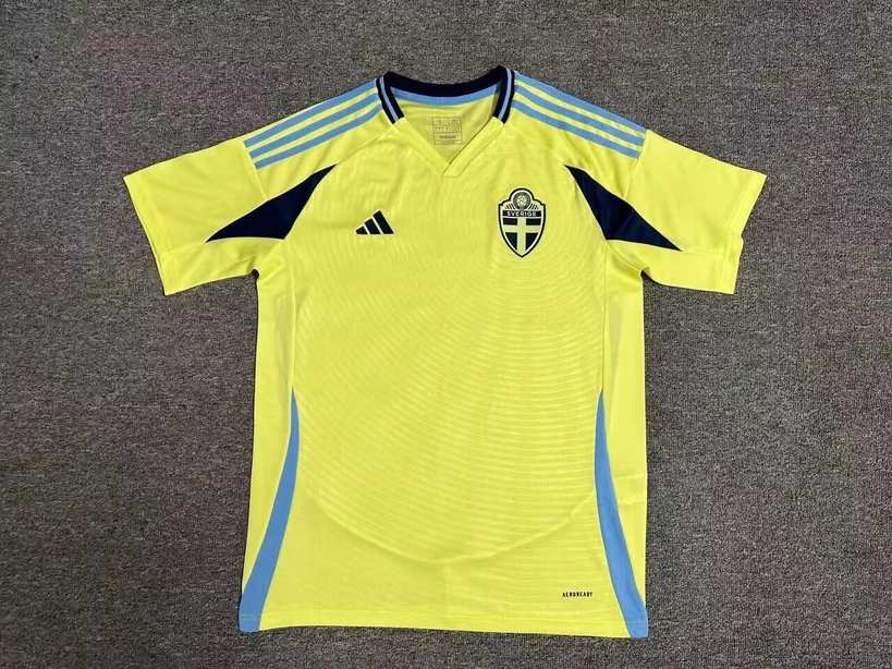 2024 Sweden home yellow soccer jersey