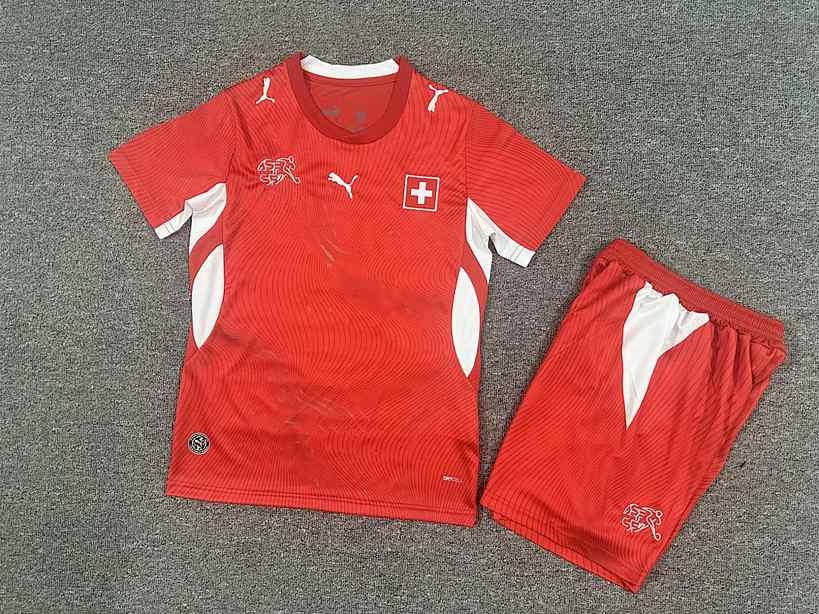 Kid Kit Switzerland 2026 Home Soccer Jersey Size 16-28