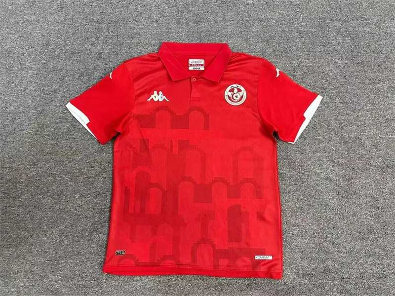 2024 Tunisia home red soccer jersey