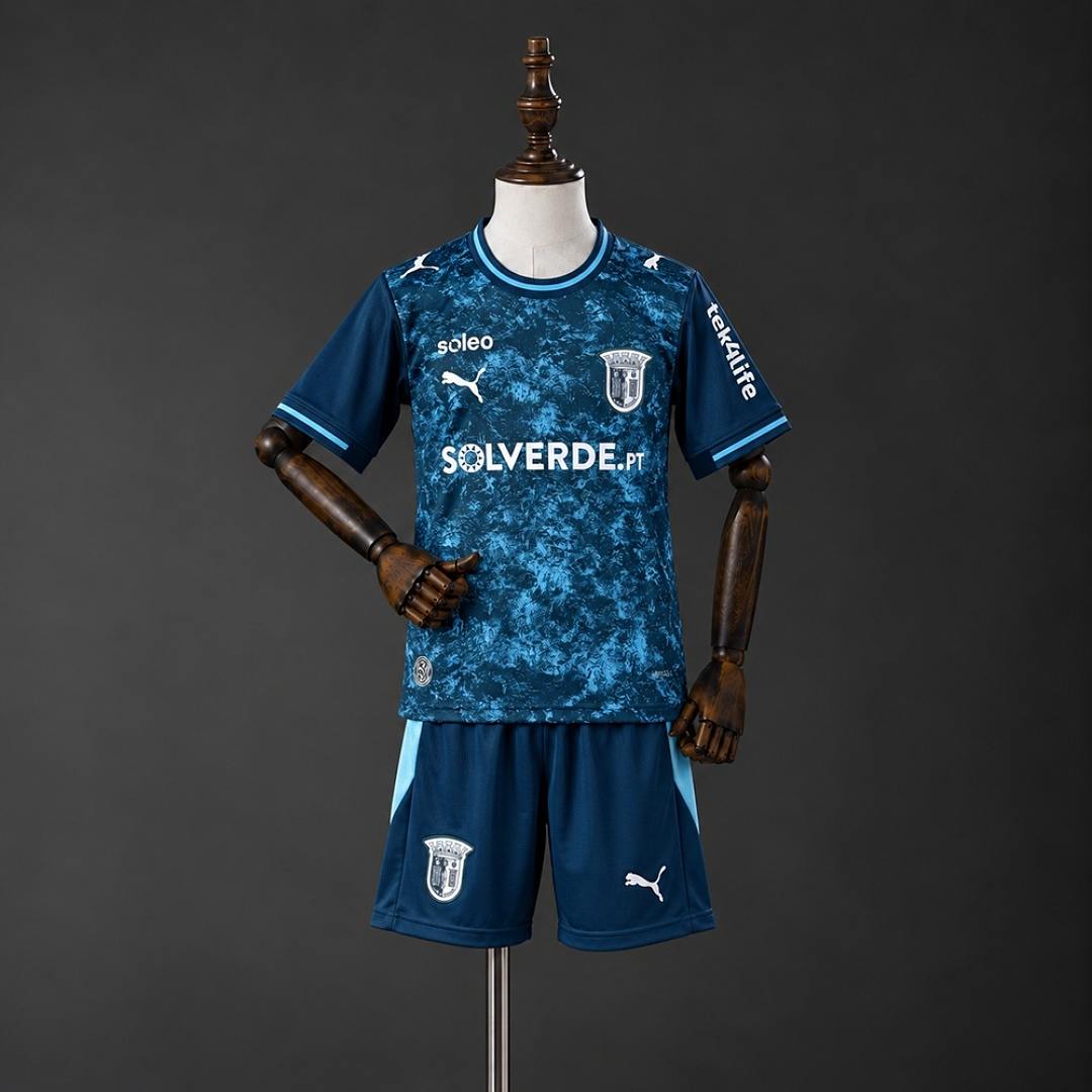Ensemble de football enfant S.C. Braga — 2026/27 · Extérieur · tailles 16–28