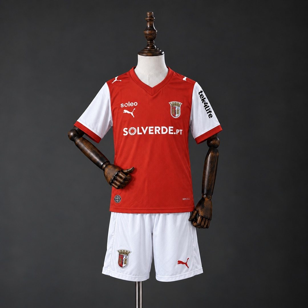 Ensemble de football enfant S.C. Braga — 2026/27 · Domicile · tailles 16–28