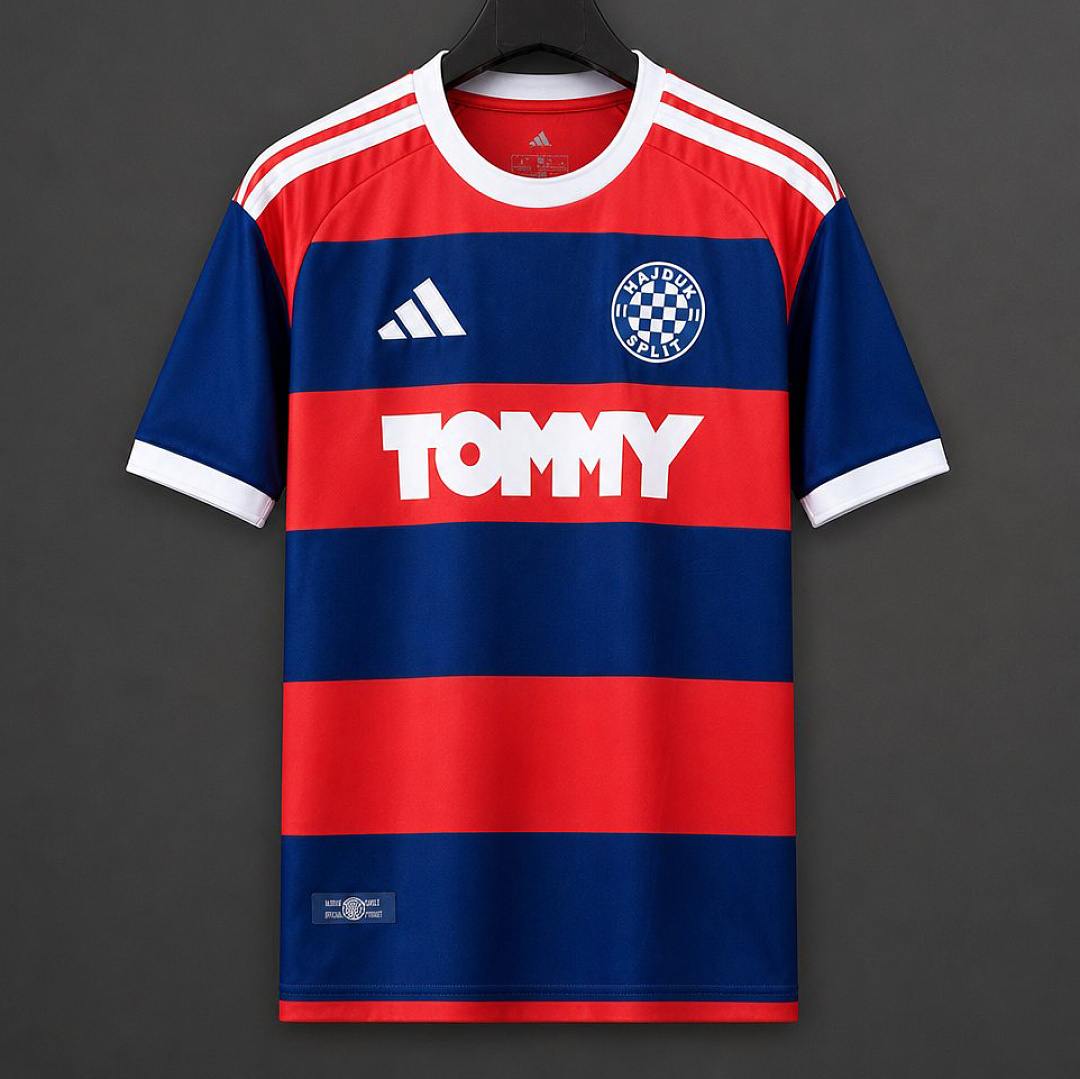 2026/27 Hajduk Split Red and Blue Away Soccer Jersey S-2XL