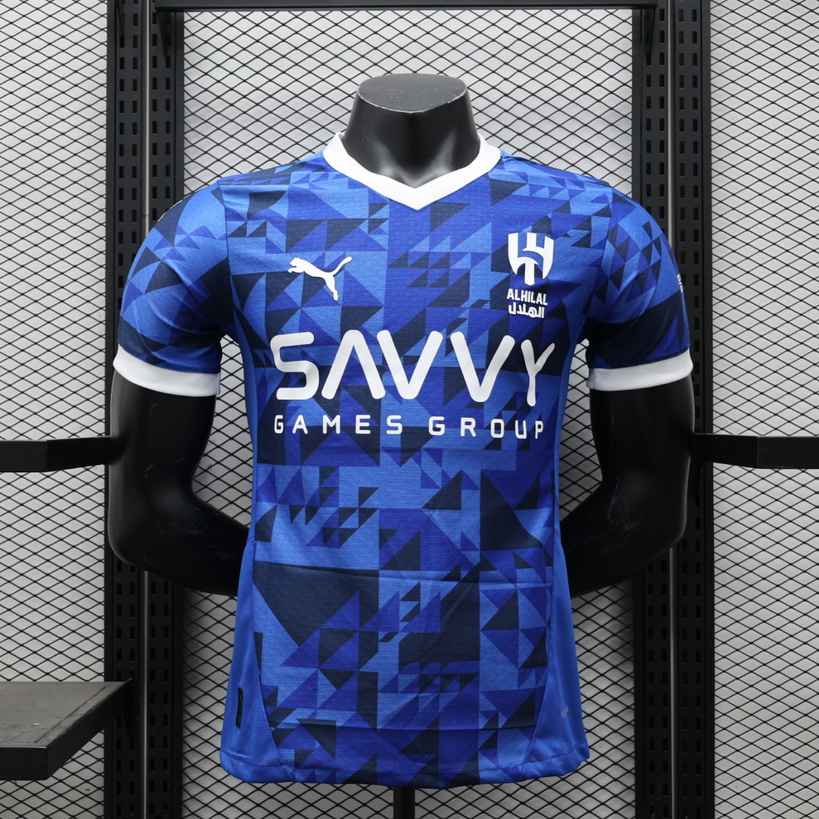 24 25 Al Hilal home blue player version size S-2XL 24 25 利雅得新月 主场 球员
