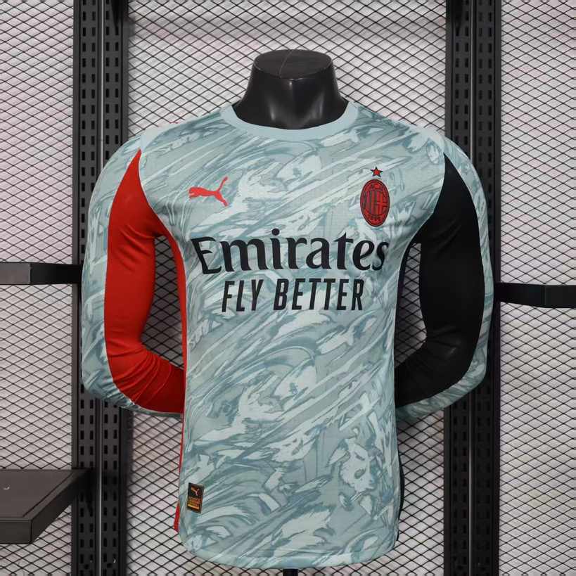 25 26 AC goalkeeper green long sleeves player version size S-2XL 25 26 AC 守门员 长袖