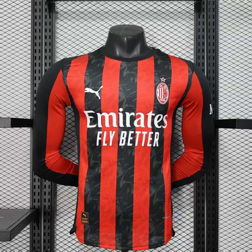 25 26 AC home long sleeves player version size S-2XL 25 26 AC 主场 长袖 球员