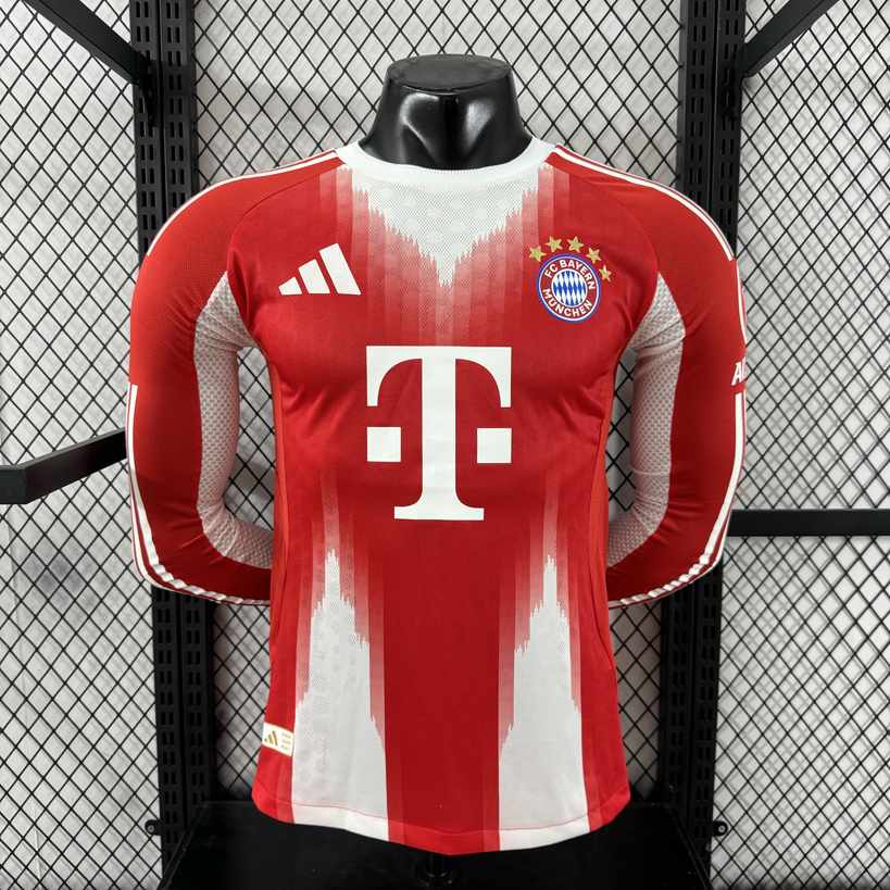 25 26 Bayern home long sleeves player version size S-3XL 25 26 拜仁 主场 长袖 球员