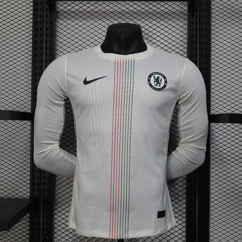 25 26 Chelsea away white long sleeves player version size S-2XL 25 26 切尔西 客场 长袖