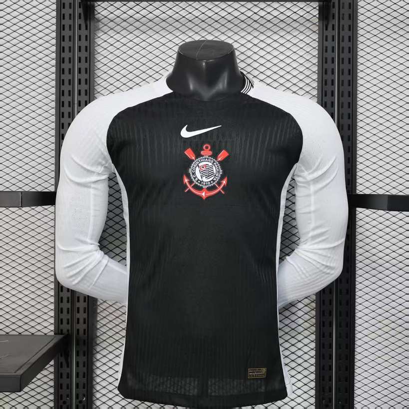 25 26 Corinthians home long sleeves player version size S-2XL 25 26 科林蒂安 主场 长袖 球