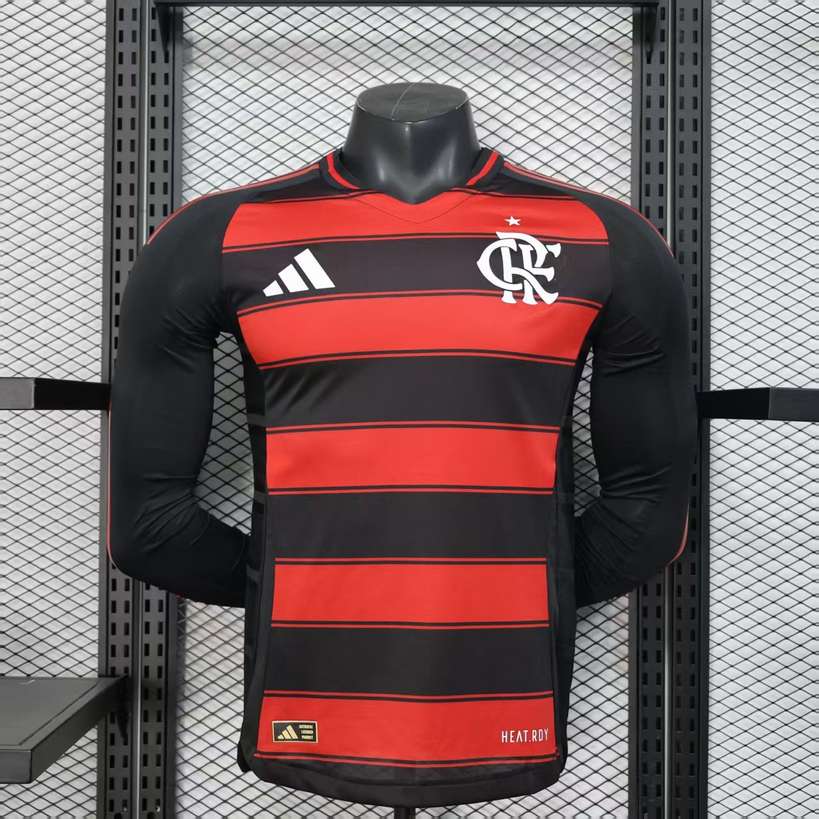 25 26 Flamengo home long sleeves player version size S-2XL 25 26 弗拉门戈 主场 长袖 球员