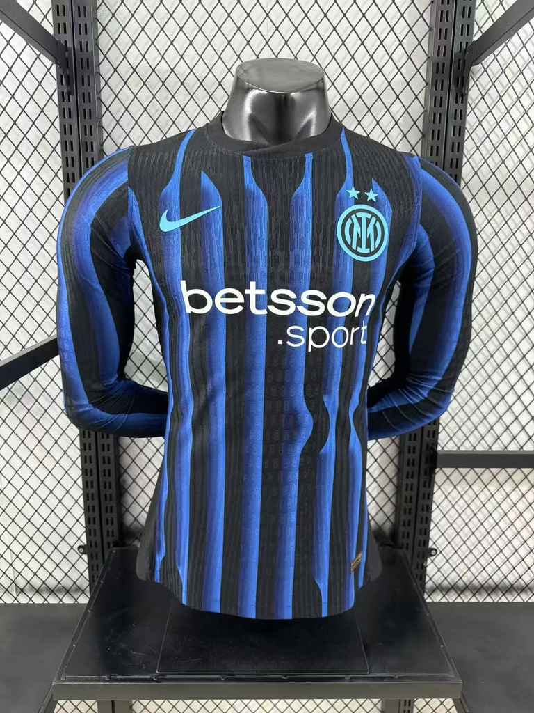 25 26 Inter home long sleeves player version size S-2XL 25 26 国米 主场 长袖 球员