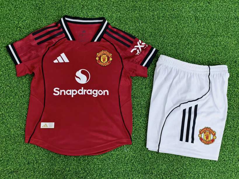 25 26 Man united home player version kids kit 25 26 曼联 主场 球员 儿童套装