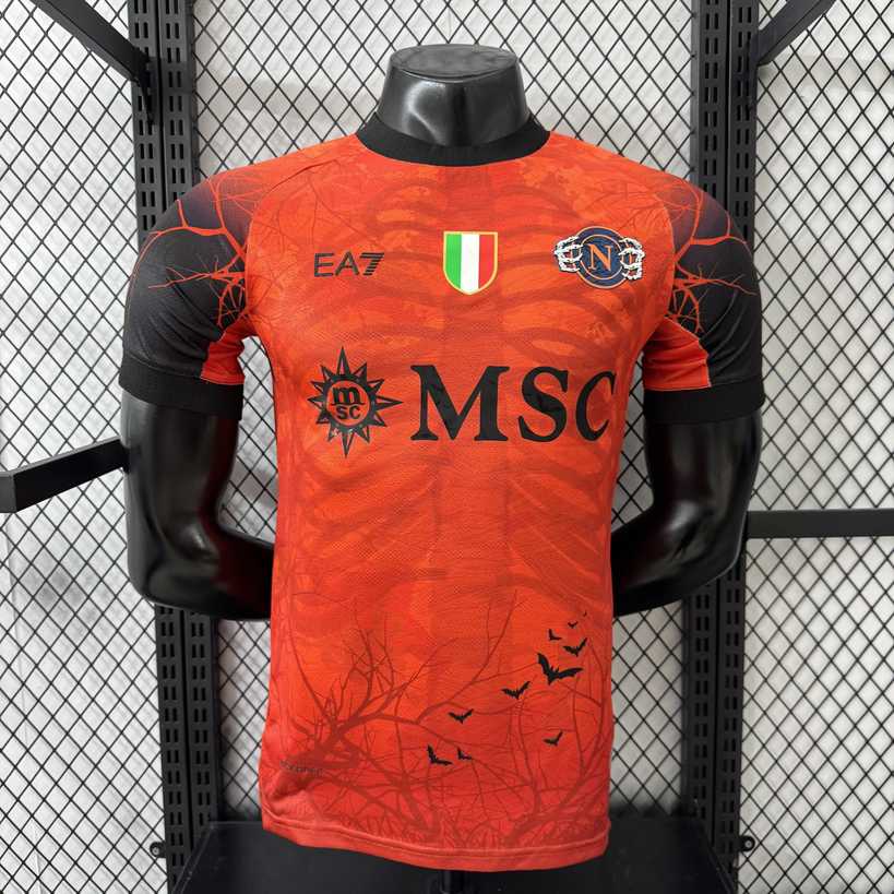 25 26 Napoli Halloween Special Edition Red player version S-2XL 25 26 那不勒斯 万圣节 特