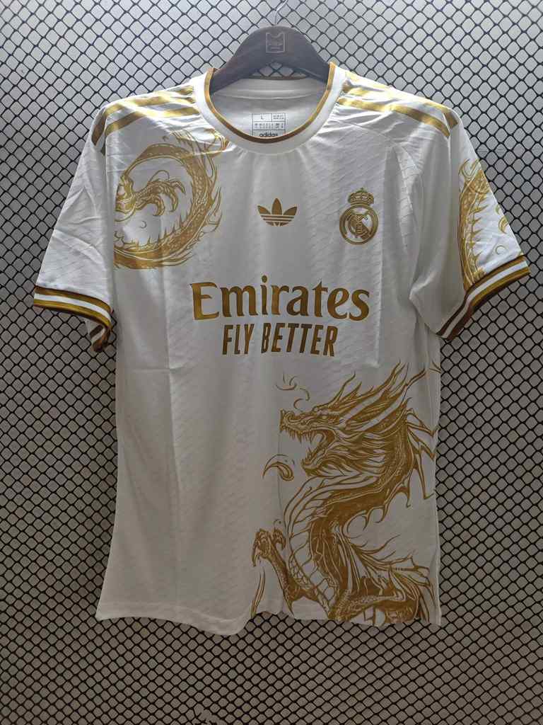 25 26 Real Madrid special version gold dragon jersey player version size S-2XL 2