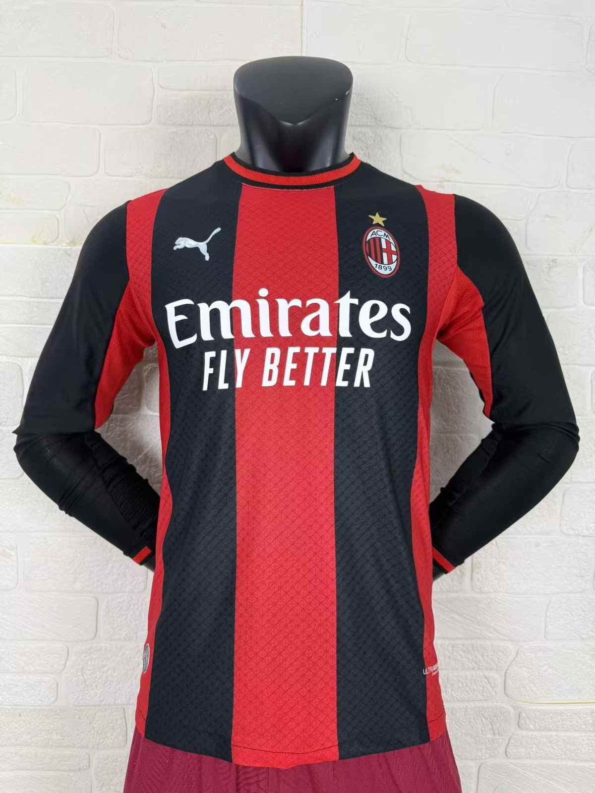 26 27 AC milan home long sleeves player version 26 27 AC米兰 主场 长袖 球员