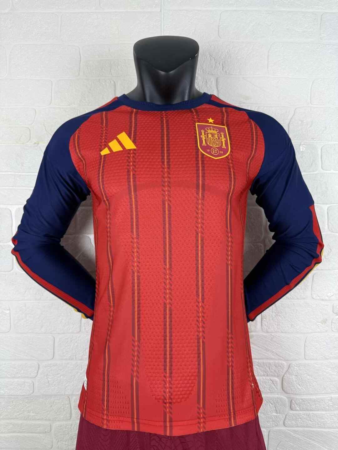 26 27 Spain home long sleeves player version S-4XL 26 27 西班牙 主场 长袖 球员 S-4XL