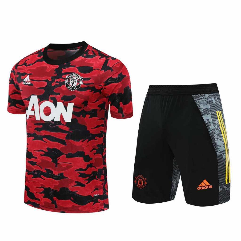 20-21 MNU red camouflage short_sleeved training suit kit