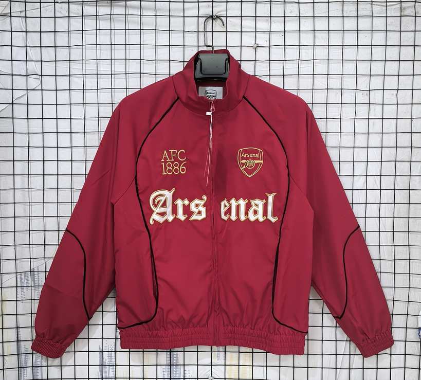 1886 Arsenal Red Retro Windbreaker Jacket S-2XL
