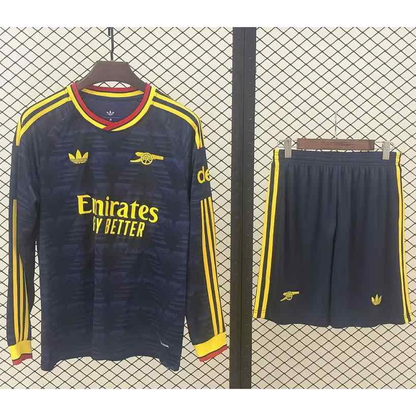 2026/27 Arsenal Navy Blue Away Long Sleeve Adult Soccer Jersey Suit S-2XL