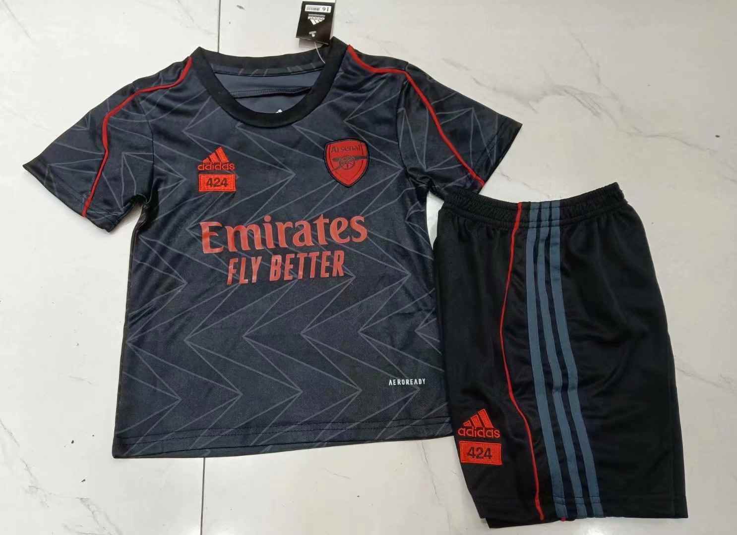 Ensemble de football enfant 21-22 ASN "Adidas x 424" entraînement noir