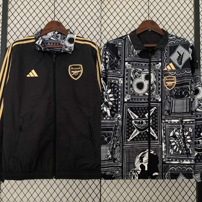 23-24 Arsenal black reversible Windbreaker