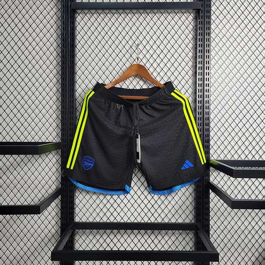 Short 23-24 joueur Arsenal noir — Version joueur · tailles S–XXL