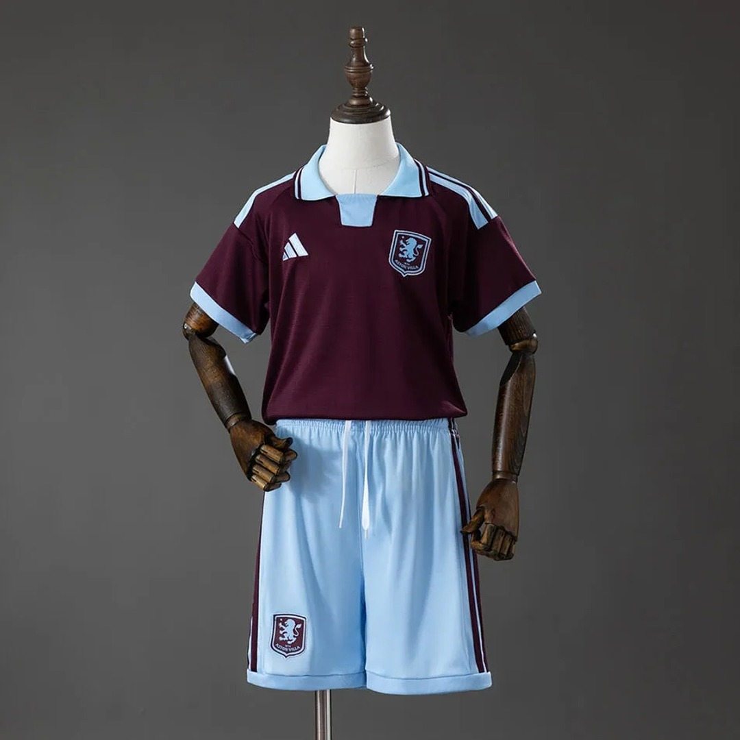 2026/27 Aston Villa Home Kids Kit Soccer Jersey 16-28