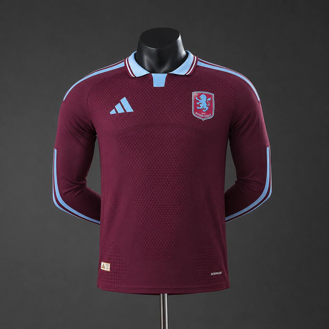 2026/27 Aston Villa Home Long Sleeve Player Version Soccer Jersey S-2XL