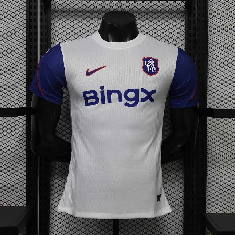 Maillot de football Chelsea blanc entraînement — 2026/27 · Version joueur · tailles S–2XL