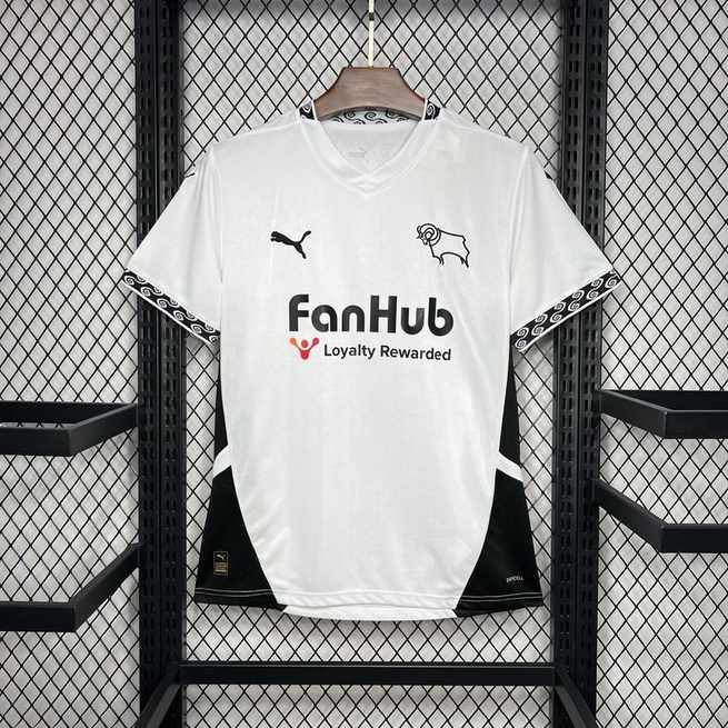 24-25 Derby County F.C. home soccer jersey